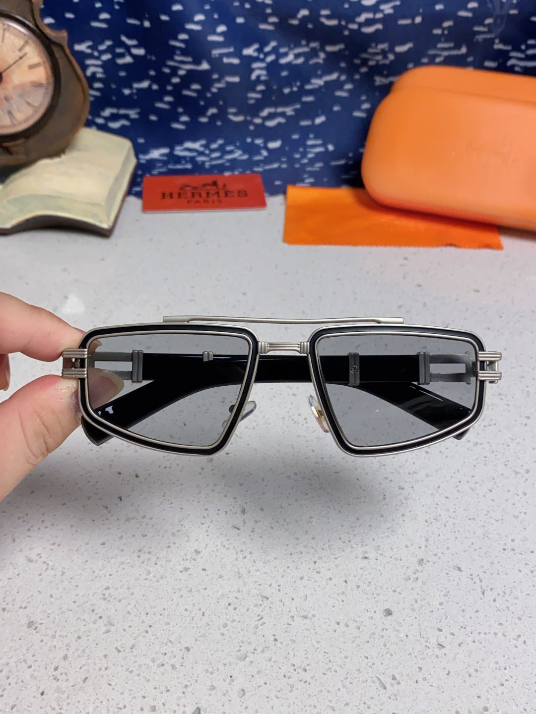 Hermès Fashion Silver Lens Sunglasses for Men & Women - 158693 - detail image 3