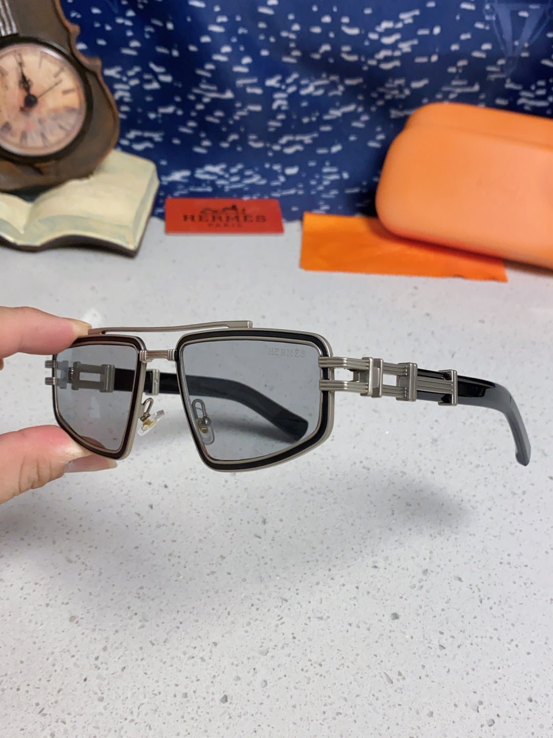 Hermès Fashion Silver Lens Sunglasses for Men & Women - 158693 - detail image 5