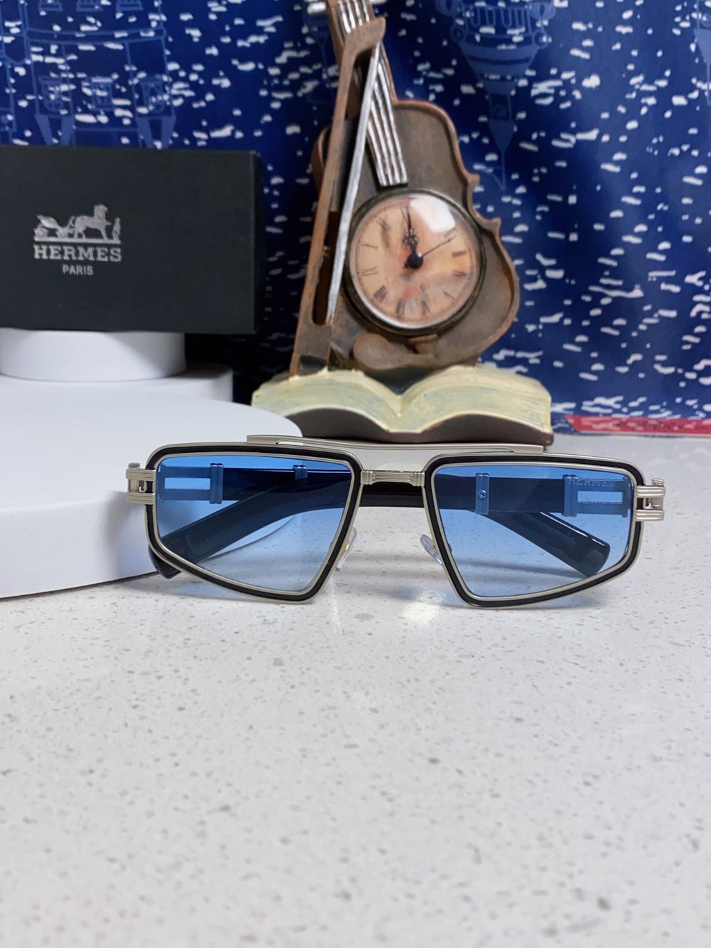 Hermès Fashion Blue Lens Sunglasses for Men & Women - 158694 - detail image 8