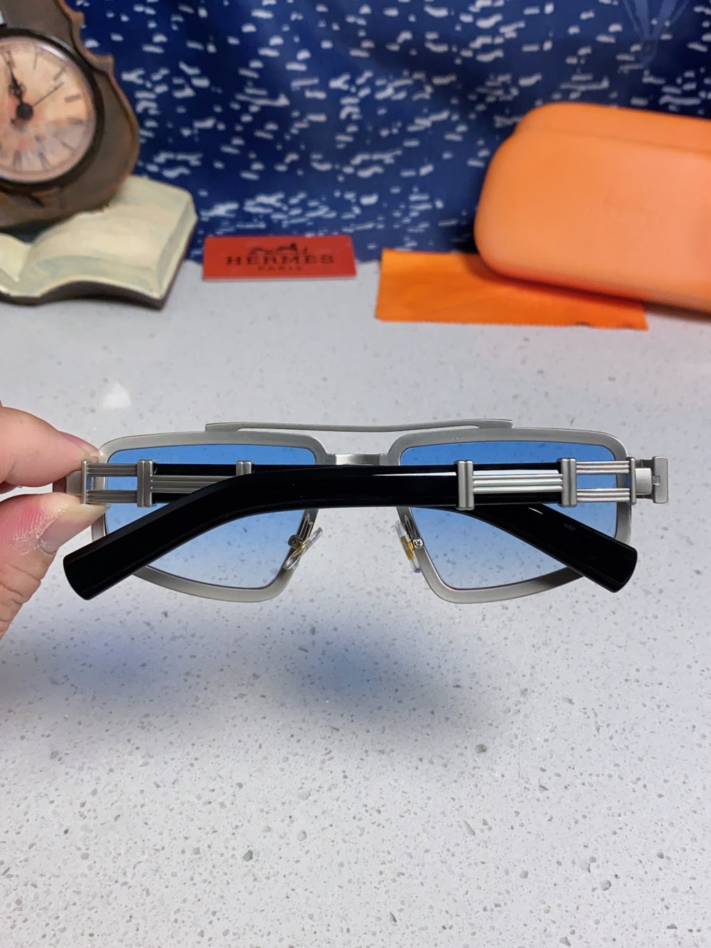 Hermès Fashion Blue Lens Sunglasses for Men & Women - 158694 - detail image 4