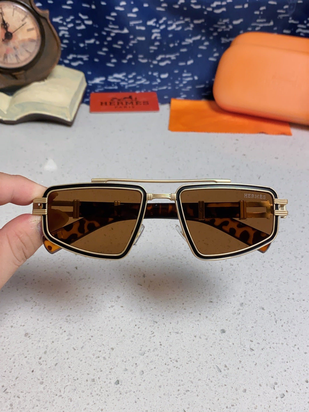 Hermès Fashion Brown Lens Sunglasses for Men & Women - 867268 - detail image 4