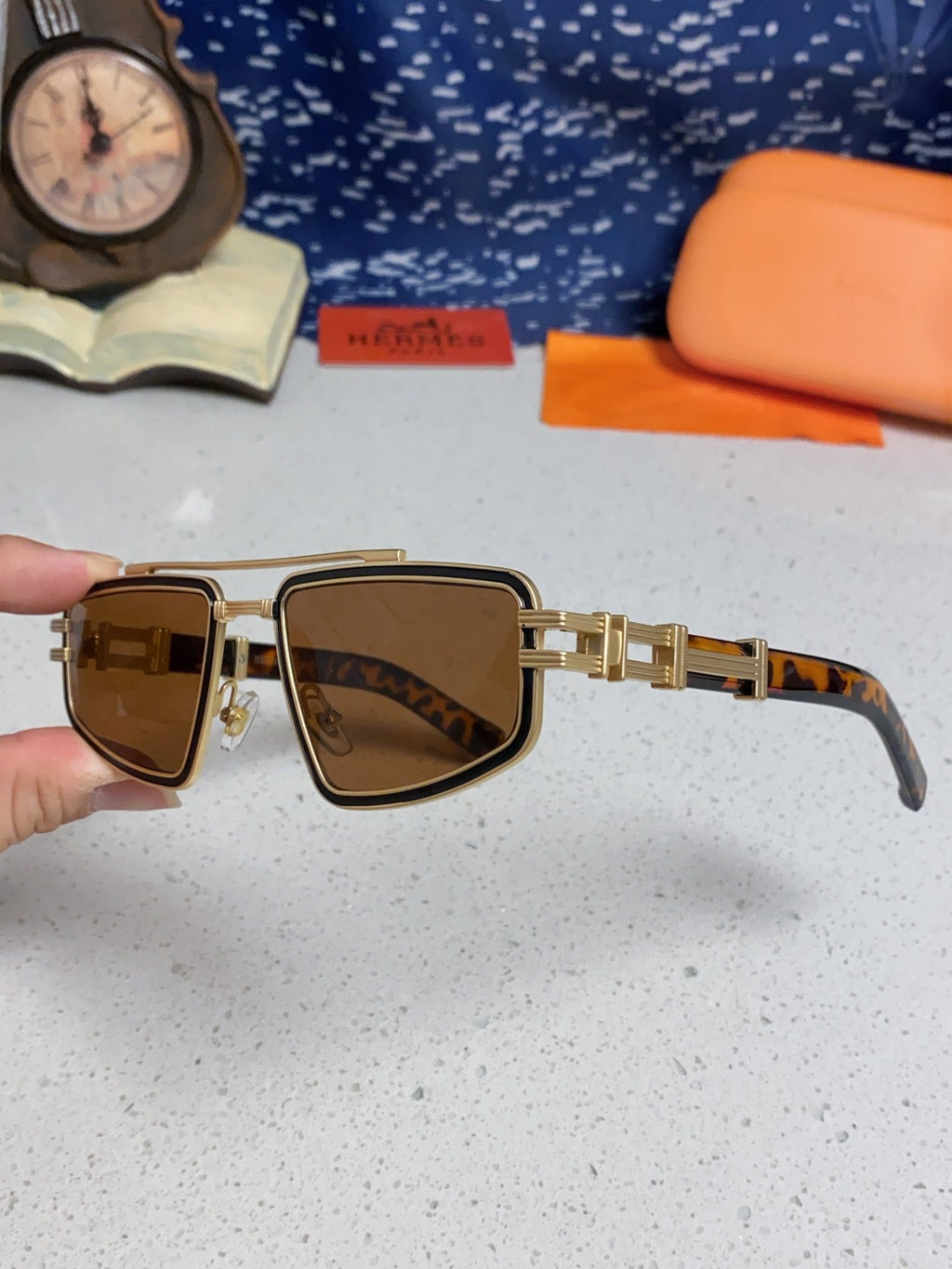 Hermès Fashion Brown Lens Sunglasses for Men & Women - 158695 - detail image 6