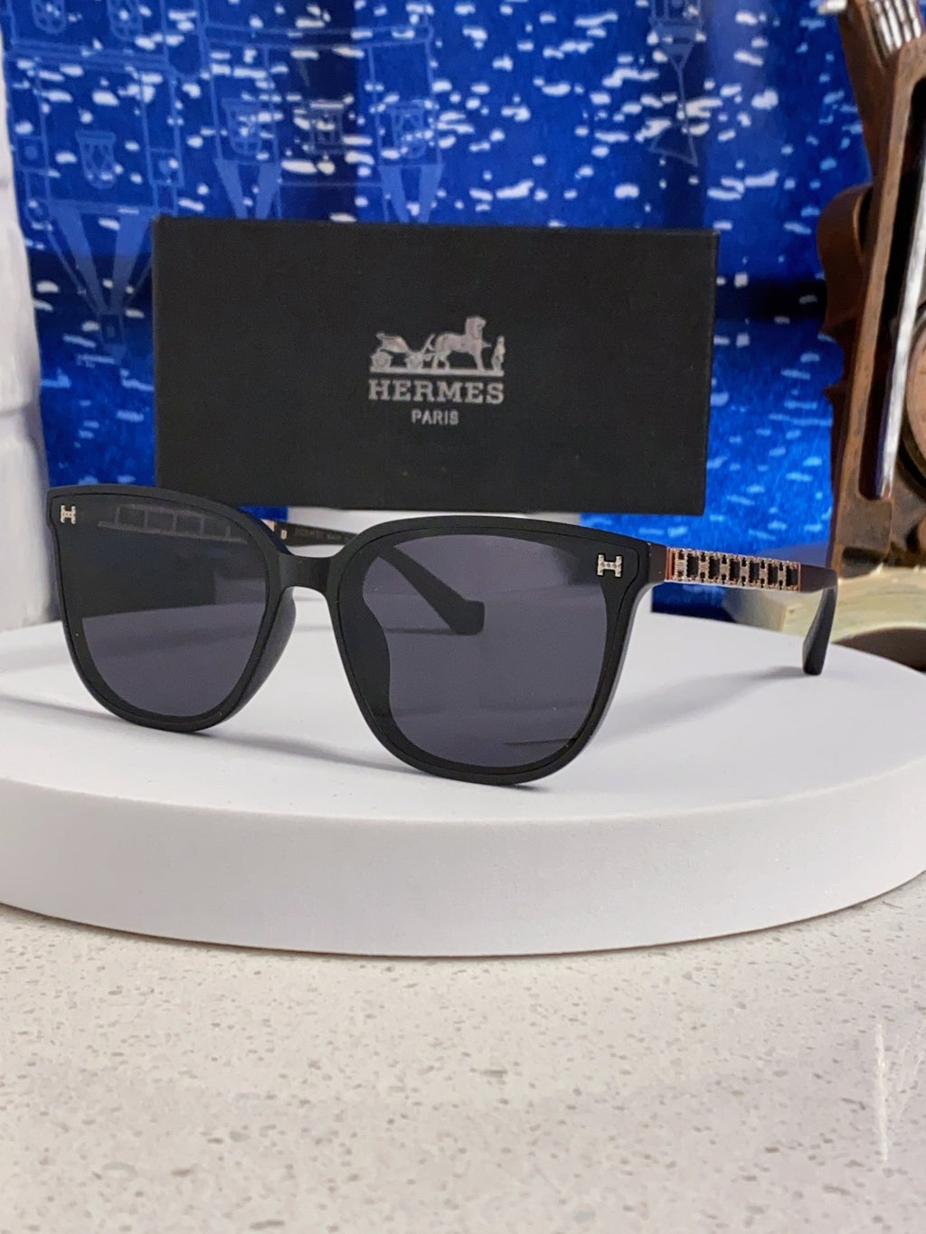 Hermès Fashion Black Lens Sunglasses for Women - 358935