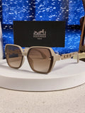Hermès Polarized Round Brown Lens Sunglasses for Women - 358930