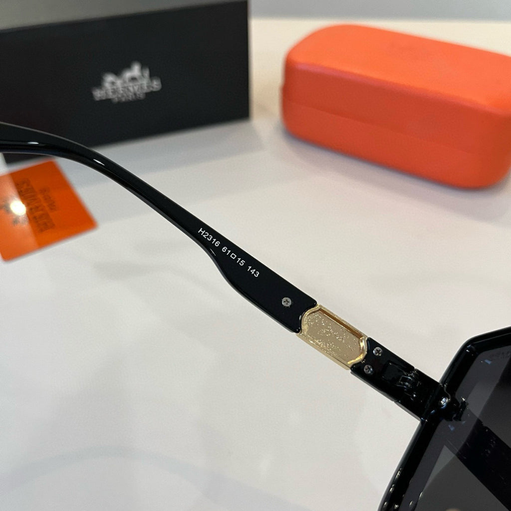 Hermès Round Black Lens Sunglasses for Women - 358938 - detail image 9