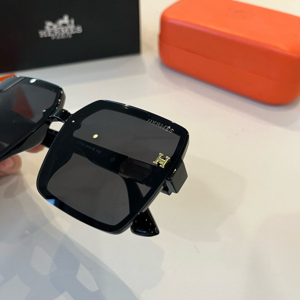 Hermès Round Black Lens Sunglasses for Women - 358938 - detail image 6