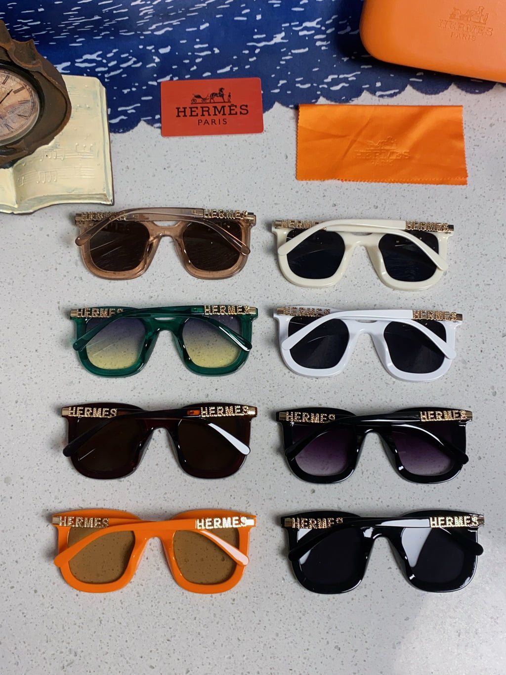 Hermès Metal Square Silver Lens Sunglasses for Men & Women - 158692 - detail image 10