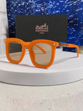Hermès Metal Square Orange Lens Sunglasses for Men & Women - 158688