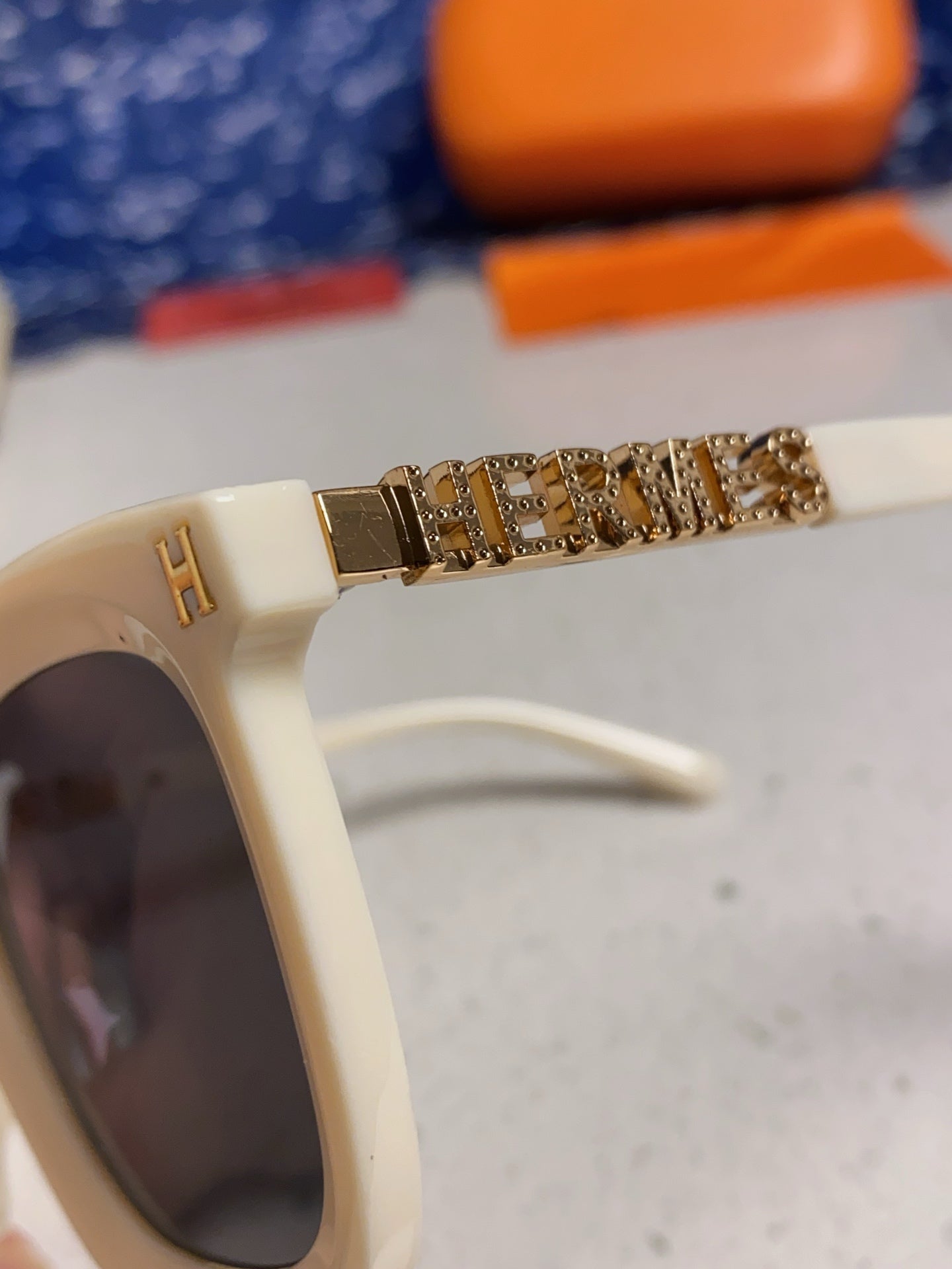 Hermès Metal Square Silver Lens Sunglasses for Men & Women - 158689 - detail image 7