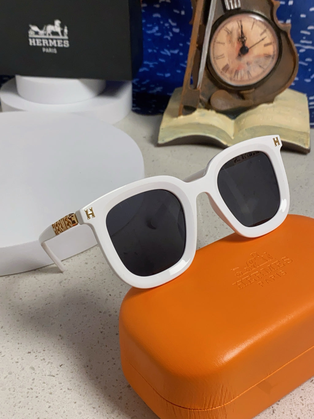 Hermès Metal Square Silver Lens Sunglasses for Men & Women - 158690 - detail image 9