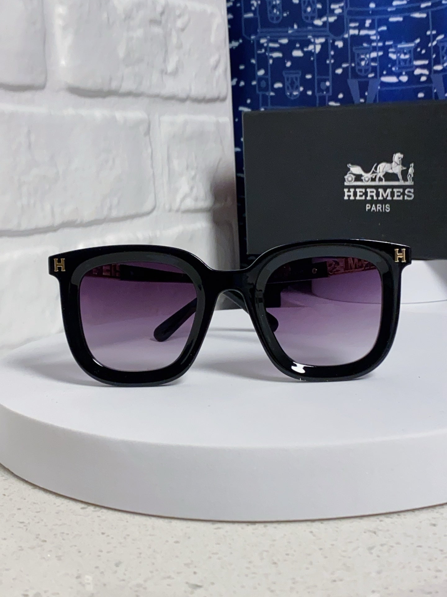 Hermès Metal Square Silver Lens Sunglasses for Men & Women - 158691 - detail image 2