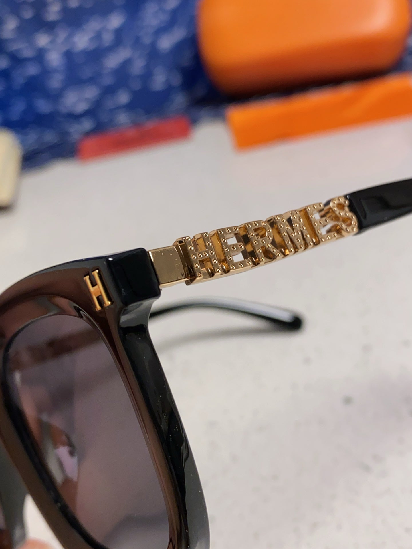 Hermès Metal Square Silver Lens Sunglasses for Men & Women - 158692 - detail image 7